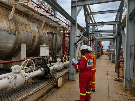 CHAAD Energy workers inspecting industrial equipment