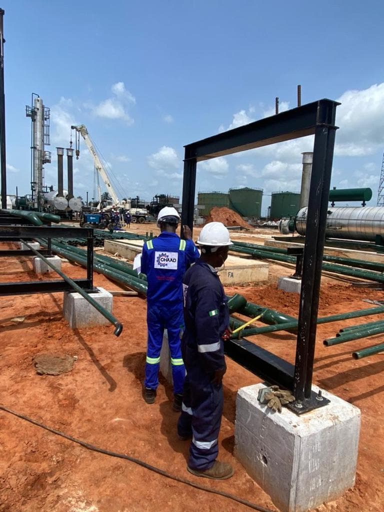 CHAAD Energy workers on industrial construction site